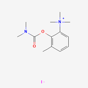 molecular formula C13H21IN2O2 B13774340 Ammonium, (2-(dimethylcarbamoyloxy)-3-tolyl)trimethyl-, iodide CAS No. 64050-06-2