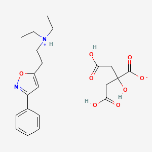 molecular formula C21H28N2O8 B13774352 3-Phenyl-5-(2-(diethylamino)ethyl)isoxazole citrate CAS No. 985-69-3