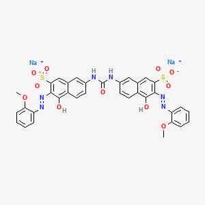 Disodium 7,7'-(carbonyldiimino)bis(4-hydroxy-3-((2-methoxyphenyl)azo)naphthalene-2-sulphonate)