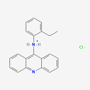 molecular formula C21H19ClN2 B13774423 acridin-9-yl-(2-ethylphenyl)azanium;chloride CAS No. 75775-80-3