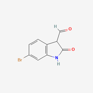 molecular formula C9H6BrNO2 B1377468 6-bromo-2-oxo-2,3-dihydro-1H-indole-3-carbaldehyde CAS No. 99365-41-0