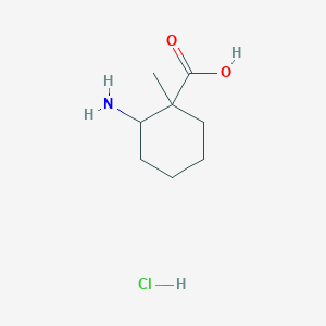 molecular formula C8H16ClNO2 B1377469 2-Amino-1-methylcyclohexane-1-carboxylic acid hydrochloride CAS No. 1432680-54-0