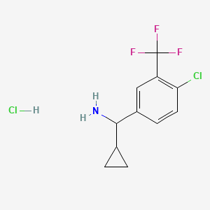 molecular formula C11H12Cl2F3N B1377471 [4-Chloro-3-(trifluoromethyl)phenyl](cyclopropyl)methanamine hydrochloride CAS No. 1432679-76-9