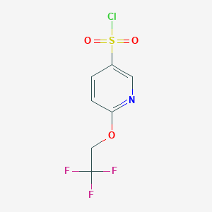 molecular formula C7H5ClF3NO3S B1377475 6-(2,2,2-Trifluoroethoxy)pyridine-3-sulfonyl chloride CAS No. 1432680-11-9