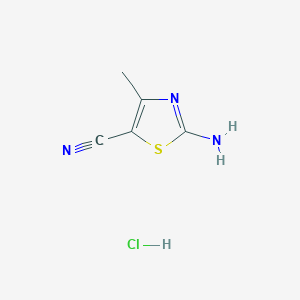molecular formula C5H6ClN3S B1377485 2-Amino-4-methyl-1,3-thiazole-5-carbonitrile hydrochloride CAS No. 1443981-79-0