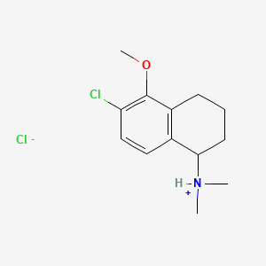 1-Naphthylamine, 1,2,3,4-tetrahydro-6-chloro-N,N-dimethyl-5-methoxy-, hydrochloride