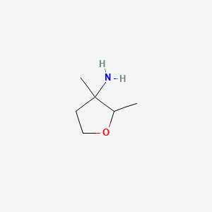 molecular formula C6H13NO B1377489 2,3-Dimethyloxolan-3-amine CAS No. 1432680-31-3