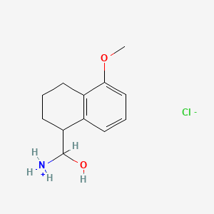 B13774908 1-Hydroxymethyl-5-methoxy-1,2,3,4-tetrahydro-1-naphthylamine hydrochloride CAS No. 63766-11-0