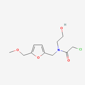 Acetamide, 2-chloro-N-(2-hydroxyethyl)-N-((5-(methoxymethyl)-2-furanyl)methyl)-