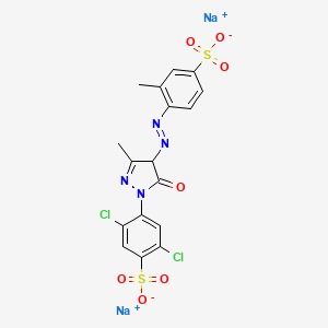 Benzenesulfonic acid, 2,5-dichloro-4-(4,5-dihydro-3-methyl-4-((2-methyl-4-sulfophenyl)azo)-5-oxo-1H-pyrazol-1-yl)-, disodium salt