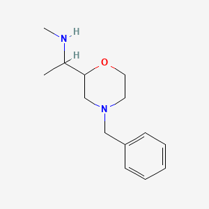 molecular formula C14H22N2O B1377493 [1-(4-Benzylmorpholin-2-yl)ethyl](methyl)amine CAS No. 1443981-20-1
