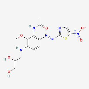 N-[3-[(2,3-Dihydroxypropyl)amino]-2-methoxy-6-[(5-nitrothiazol-2-YL)azo]phenyl]acetamide