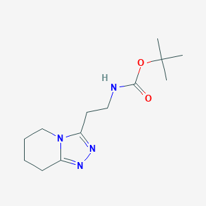 molecular formula C13H22N4O2 B1377496 tert-butyl N-(2-{5H,6H,7H,8H-[1,2,4]triazolo[4,3-a]pyridin-3-yl}ethyl)carbamate CAS No. 1443979-35-8