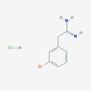 molecular formula C8H10BrClN2 B1377497 2-(3-Bromophenyl)ethanimidamide hydrochloride CAS No. 1196153-85-1