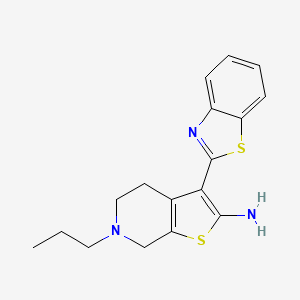 molecular formula C17H19N3S2 B1377498 3-(Benzo[d]thiazol-2-yl)-6-propyl-4,5,6,7-tetrahydrothieno[2,3-c]pyridin-2-amine CAS No. 1421456-59-8