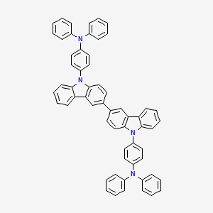 molecular formula C60H42N4 B13774984 4,4'-(9H,9'H-[3,3'-Bicarbazole]-9,9'-diyl)bis(N,N-diphenylaniline) CAS No. 1032174-52-9