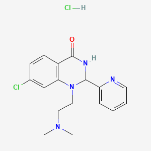 4(1H)-Quinazolinone, 2,3-dihydro-7-chloro-1-(2-(dimethylamino)ethyl)-2-(2-pyridyl)-, hydrochloride