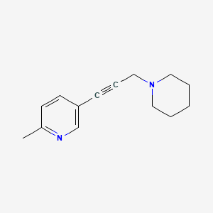 2-Picoline, 5-(3-piperidino-1-propynyl)-