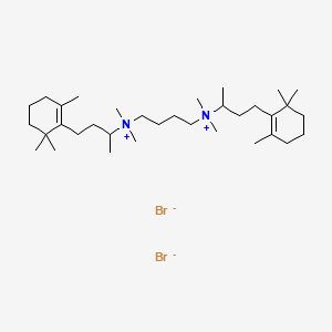 Ammonium, tetramethylenebis(1-methyl-3-(2,6,6-trimethyl-1-cyclohexen-1-yl)propyl)bis(dimethyl-, dibromide, hemihydrate