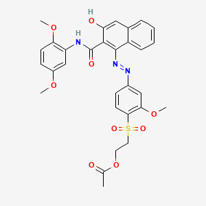 2-(((4-(2-(N-(2,5-Dimethoxyphenyl)carbamoyl)-3-hydroxynaphthyl)azo)-2-methoxyphenyl)sulphonyl)ethyl acetate