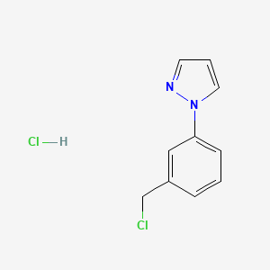 molecular formula C10H10Cl2N2 B1377503 1-[3-(chloromethyl)phenyl]-1H-pyrazole hydrochloride CAS No. 1432680-29-9