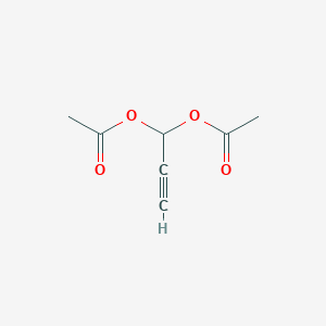 molecular formula C7H8O4 B13775037 1-acetyloxyprop-2-ynyl acetate CAS No. 67088-67-9