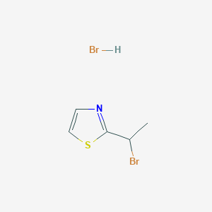 molecular formula C5H7Br2NS B1377507 2-(1-溴乙基)-1,3-噻唑氢溴酸盐 CAS No. 1443980-45-7