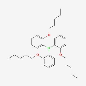 molecular formula C33H45BO3 B13775071 Tris(2-pentoxyphenyl)borane CAS No. 6679-39-6