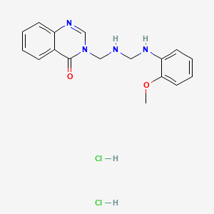 4(3H)-Quinazolinone, 3-(((((2-methoxyphenyl)amino)methyl)amino)methyl)-, dihydrochloride