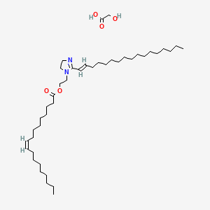 molecular formula C42H78N2O5 B13775117 2-[2-(heptadecenyl)-4,5-dihydro-1H-imidazol-1-yl]ethyl oleate mono(hydroxyacetate) CAS No. 67952-92-5