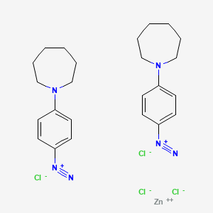 molecular formula C24H32Cl4N6Zn B13775129 zinc;4-(azepan-1-yl)benzenediazonium;tetrachloride CAS No. 68155-74-8