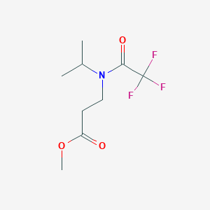 molecular formula C9H14F3NO3 B1377513 methyl 3-[2,2,2-trifluoro-N-(propan-2-yl)acetamido]propanoate CAS No. 1443981-17-6