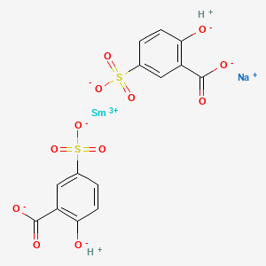 Sodium dihydrogen bis(2-hydroxy-5-sulphobenzoato(3-)-O1,O2)samarate(3-)