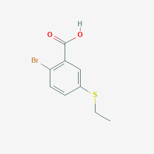 molecular formula C9H9BrO2S B1377517 2-Bromo-5-(ethylsulfanyl)benzoic acid CAS No. 22362-33-0