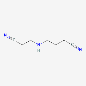 molecular formula C7H11N3 B13775179 Butyronitrile, 4-((2-cyanoethyl)amino)- CAS No. 75802-65-2