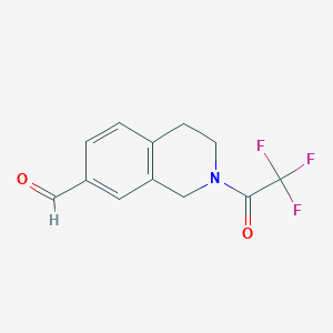 molecular formula C12H10F3NO2 B13775182 2-(Trifluoroacetyl)-1,2,3,4-tetrahydroisoquinoline-7-carbaldehyde CAS No. 935534-30-8