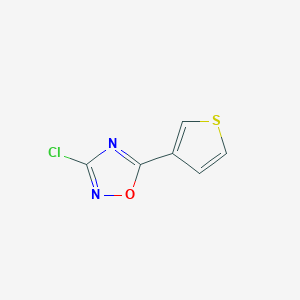 molecular formula C6H3ClN2OS B1377519 3-Chloro-5-(thiophen-3-yl)-1,2,4-oxadiazole CAS No. 1443981-98-3