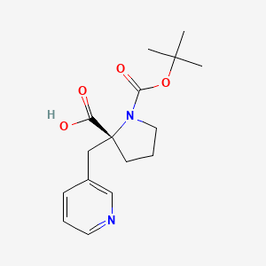 (2R)-1-[(2-methylpropan-2-yl)oxycarbonyl]-2-(pyridin-3-ylmethyl)pyrrolidine-2-carboxylic acid