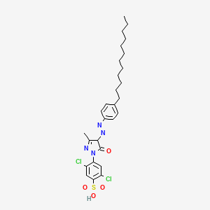 molecular formula C28H36Cl2N4O4S B13775219 Acid Yellow 72 CAS No. 72330-33-7