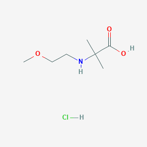 molecular formula C7H16ClNO3 B1377524 2-[(2-Methoxyethyl)amino]-2-methylpropanoic acid hydrochloride CAS No. 1443981-68-7
