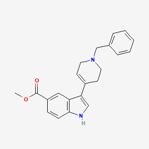 molecular formula C22H22N2O2 B1377525 methyl 3-(1-benzyl-1,2,3,6-tetrahydropyridin-4-yl)-1H-indole-5-carboxylate CAS No. 1443979-96-1