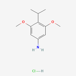 molecular formula C11H18ClNO2 B1377526 3,5-二甲氧基-4-(异丙基)苯胺盐酸盐 CAS No. 1432680-55-1