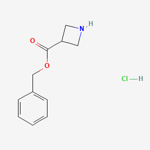 molecular formula C11H14ClNO2 B1377527 Benzyl azetidine-3-carboxylate hydrochloride CAS No. 1443979-76-7