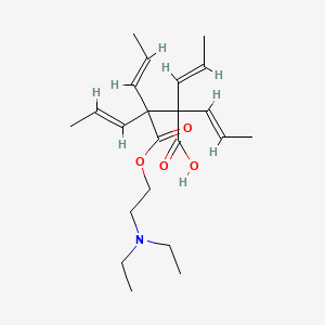 molecular formula C22H35NO4 B13775294 1-(2-(Diethylamino)ethyl) hydrogen 2-(tetrapropenyl)succinate CAS No. 97889-85-5