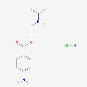 molecular formula C14H23ClN2O2 B13775318 [2-(4-Aminobenzoyl)oxy-2-methylpropyl]-propan-2-ylazanium chloride CAS No. 69781-36-8