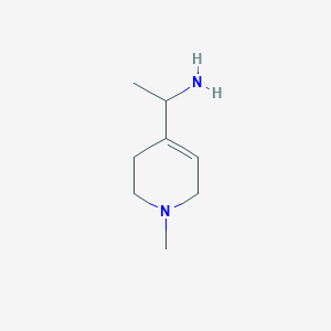 molecular formula C8H16N2 B1377534 1-(1-Methyl-1,2,3,6-tetrahydropyridin-4-yl)ethan-1-amine CAS No. 23969-88-2