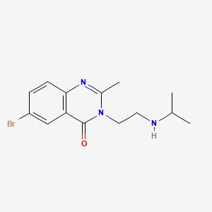 4(3H)-Quinazolinone, 6-bromo-2-methyl-3-(2-((1-methylethyl)amino)ethyl)-