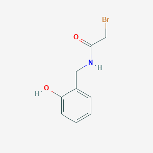 molecular formula C9H10BrNO2 B13775375 2-bromo-N-[(2-hydroxyphenyl)methyl]acetamide 