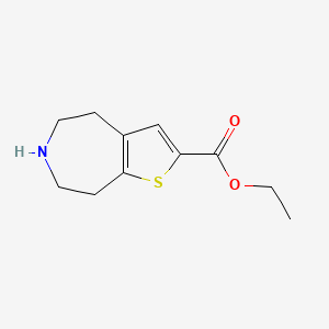 molecular formula C11H15NO2S B13775404 ethyl 5,6,7,8-tetrahydro-4H-thieno[2,3-d]azepine-2-carboxylate CAS No. 83613-62-1