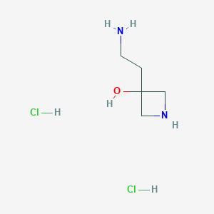 molecular formula C5H14Cl2N2O B1377541 3-(2-Aminoethyl)azetidin-3-ol dihydrochloride CAS No. 1443979-67-6